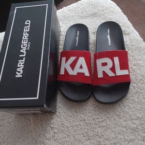 Karl Lagerfeld Red Sandals Size 9